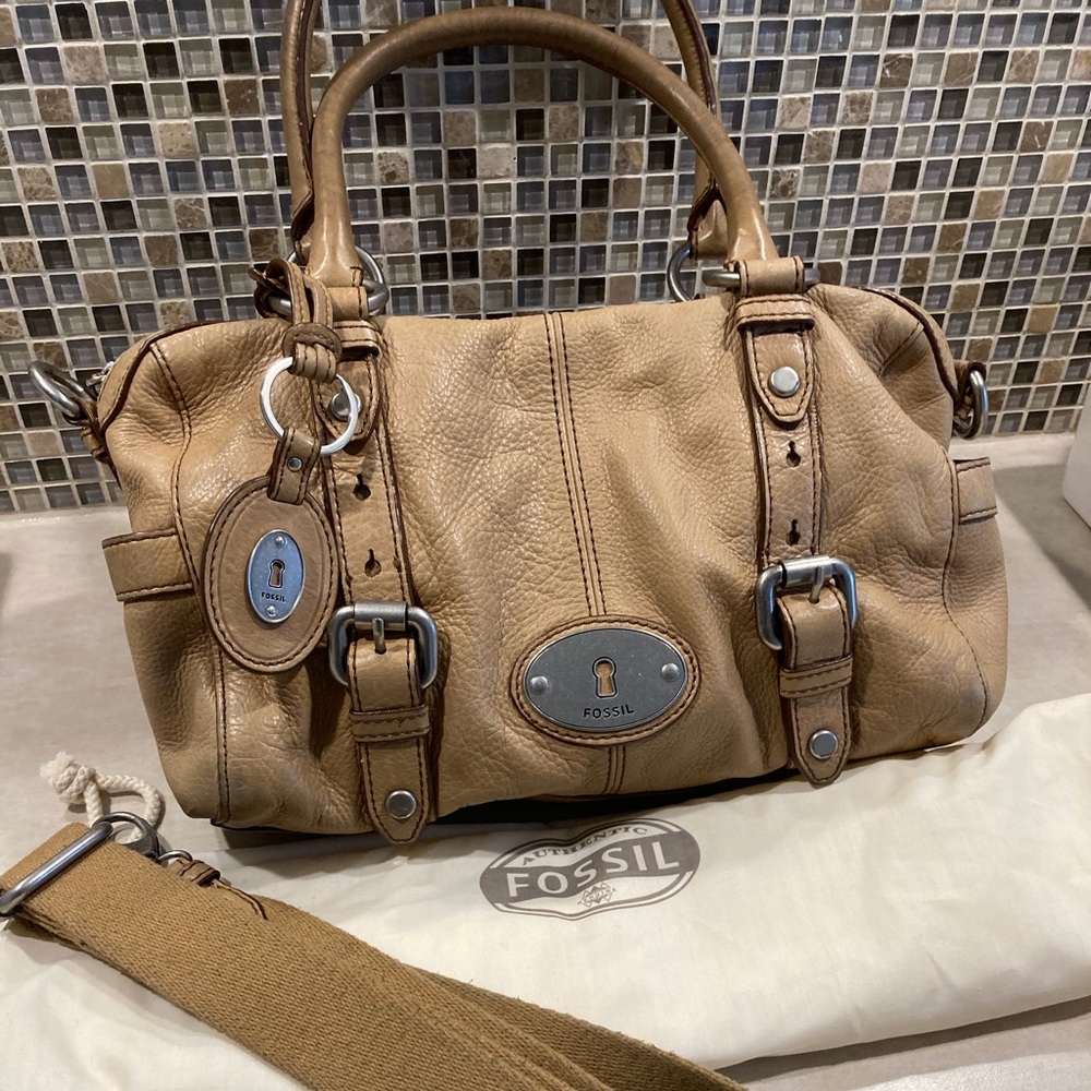 Fossil large bag in tan